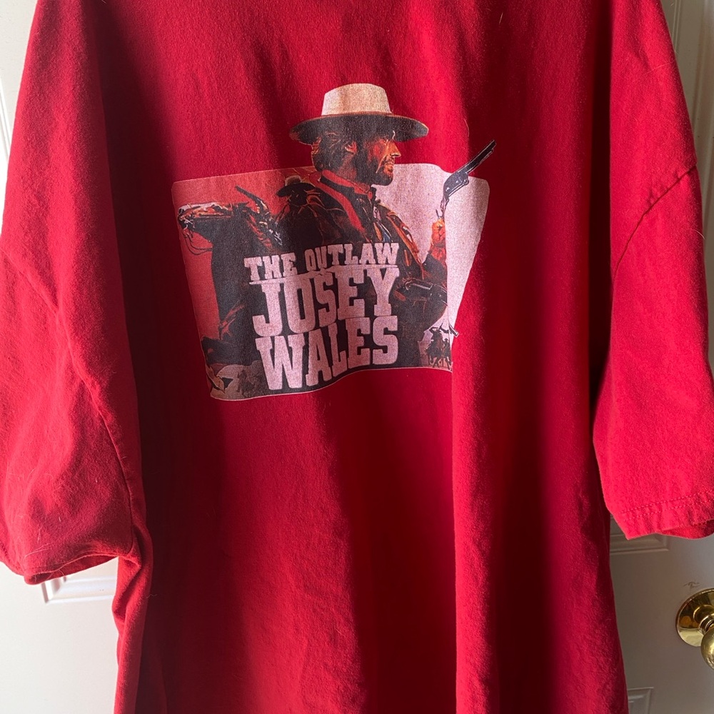 Gildan Red Short Sleeve Tee - The Outlaw Josey Wales